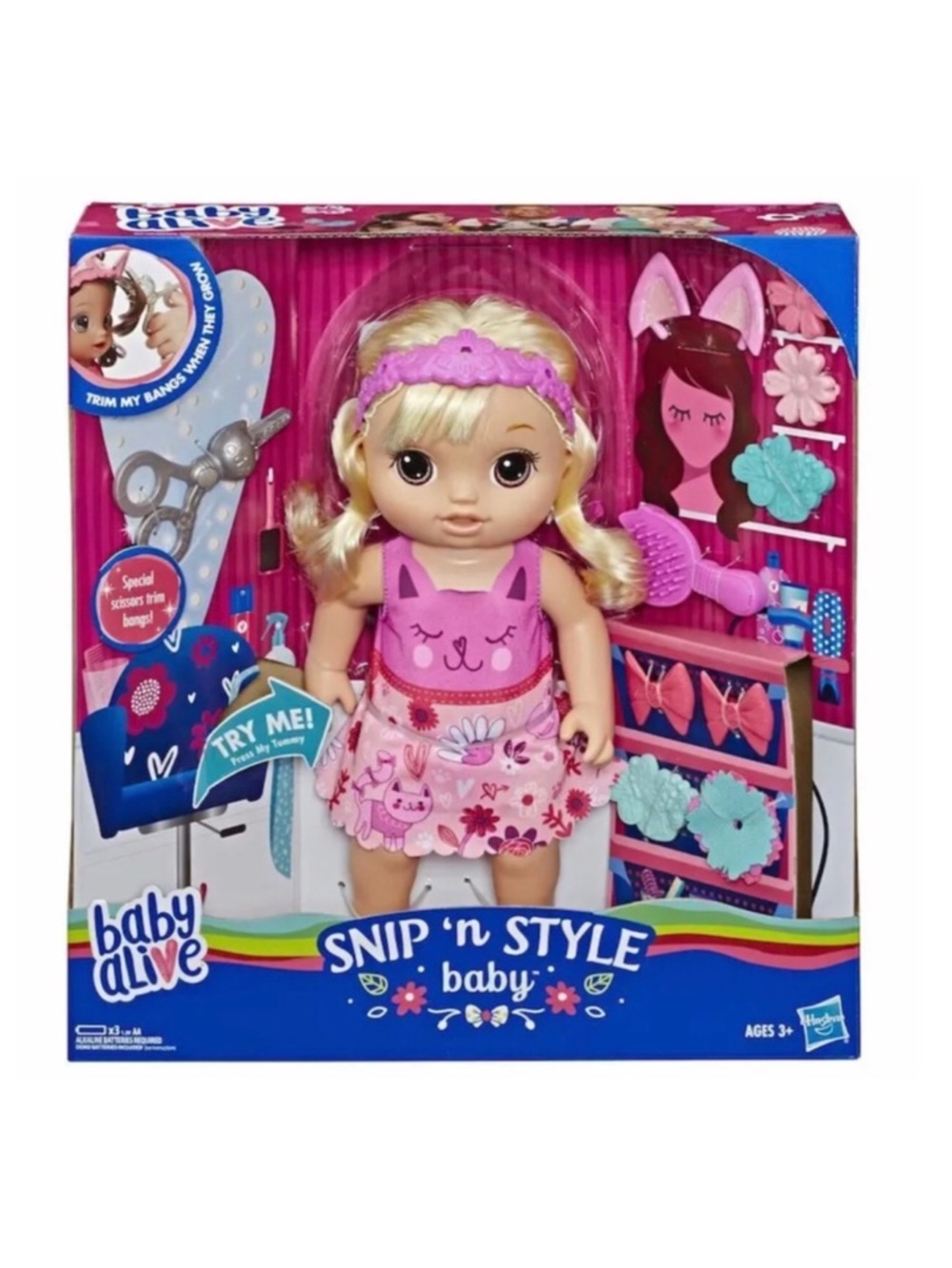 Hasbro Baby Alive Snip ‘n Style Doll Set (NWT)
